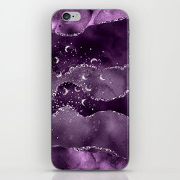 Purple Starry Agate Texture 02 iPhone Skin