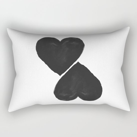 two hearts Rectangular Pillow
