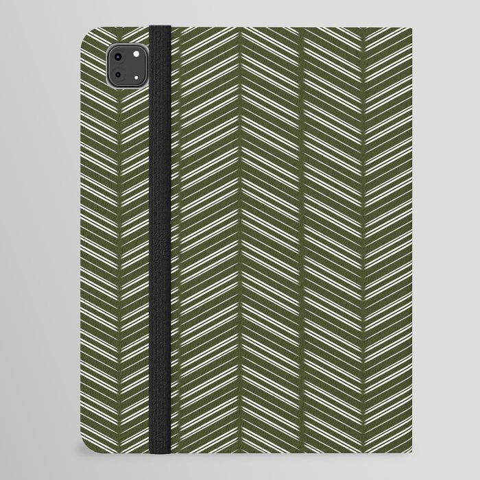 Herringbone (Olive Green) iPad Folio Case