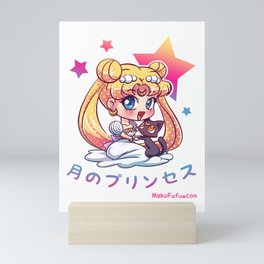 Moon Princess Sailor cat Luna Mini Art Print