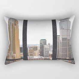 Minneapolis Skyline Window | City Views in Minnesota Rectangular Pillow