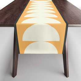 Geometric Lines in Gold and Black (Rainbow and Sunrise Abstract) Table Runner