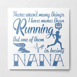 Running Nana Metal Print
