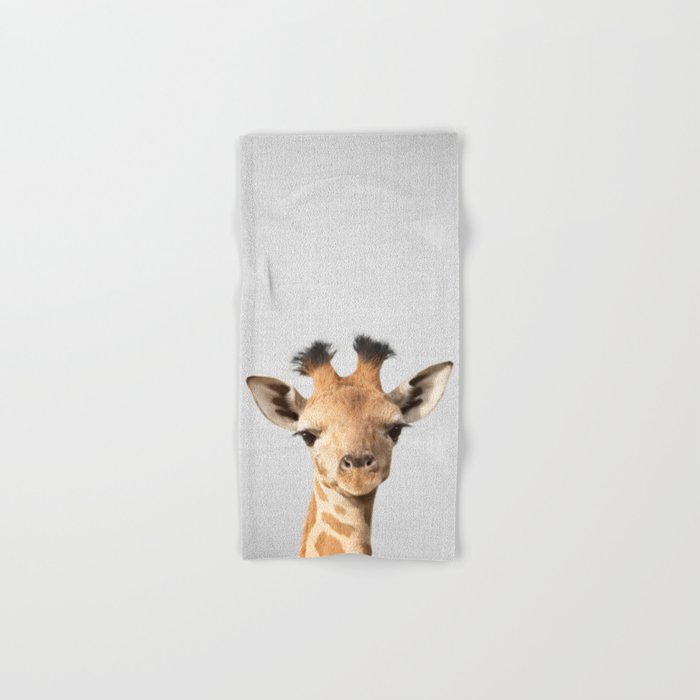 Baby Giraffe - Colorful Hand & Bath Towel