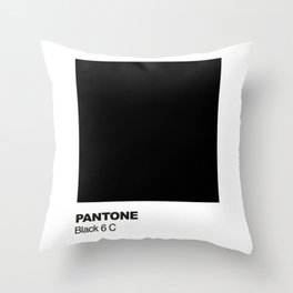 Black Pantone Throw Pillow