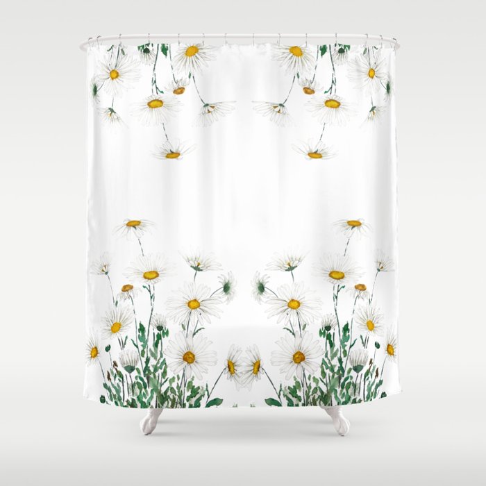 daisy bathroom shower curtain