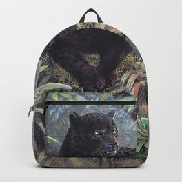 Black Jaguar by Gamini Ratnavira Backpack | Jaguar, Gaminiratnavira, Peru, Painting, Jungle, Blackjaguar, Bigcat, Cat, Cats, Rainforest 