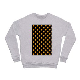 Polka Dots (Classic Orange & Black Pattern) Crewneck Sweatshirt