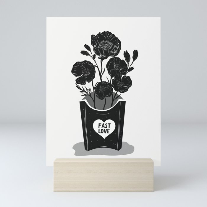 Fast Love Flowers Mini Art Print