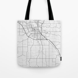 Eau Claire - Wisconsin - US Gray Map Art Tote Bag | Hatching, Vector, Drafting, Figurative, Ink, Graphicdesign, Watercolor, Stencil, Concept, Oil 