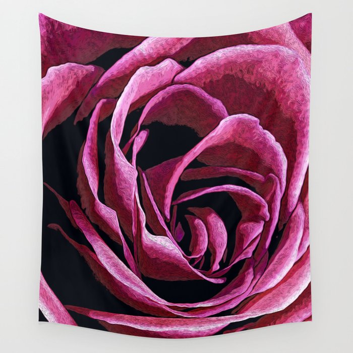 Rose Sketch Wall Tapestry