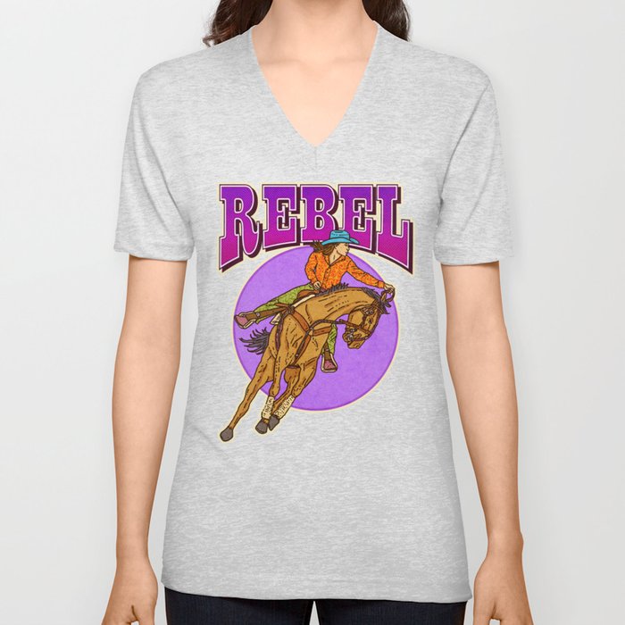 RIGHTEOUS RODEO Rebel V Neck T Shirt