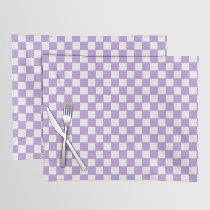 Purple Checkerboard Pattern  Placemat