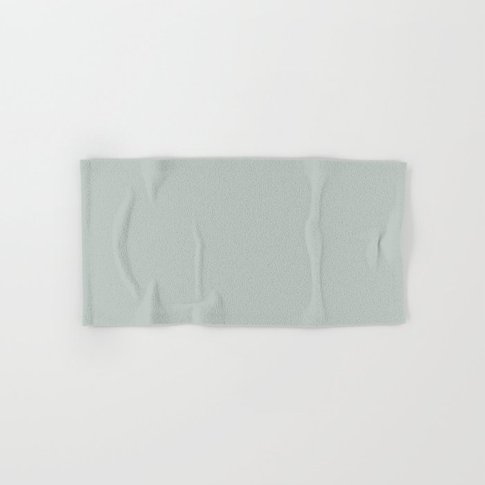 Pale Emerald Aqua-Green Gray Single Solid Color Coordinates with PPG Gale Force PPG10-08 Hand & Bath Towel