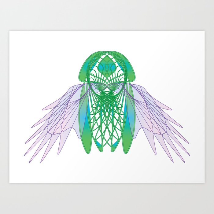 Insect Art Deco style Art Print