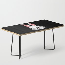 Bunny With Glasses Bunny Rabbit Cute Coffee Table