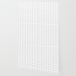 Long Grid Horitzontal White Wallpaper