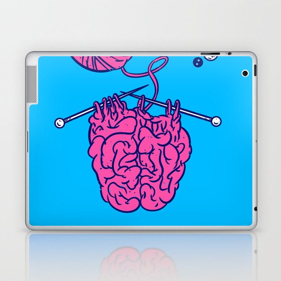 Knitting a brain Laptop & iPad Skin