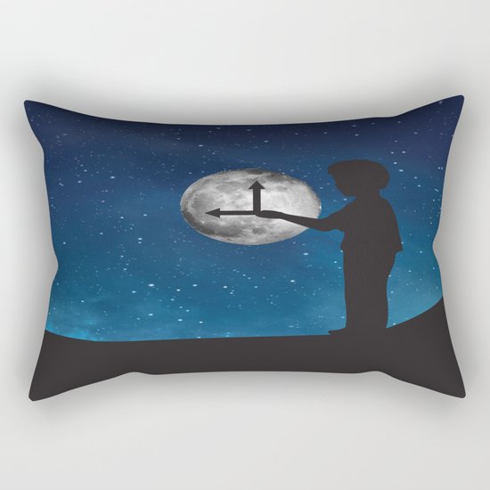 Nine o'Clock Moon Rectangular Pillow