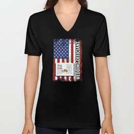 American Flag Wedding Officiant Internet Ordained V Neck T Shirt
