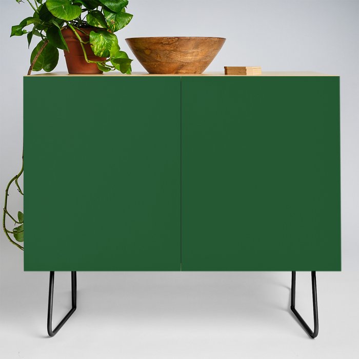 Dark Green Solid Color Pantone Formal Garden 19-6350 TCX Shades of Green Hues Credenza