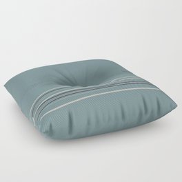 Blue Green Scribble Line Pattern 2021 Color of the Year Aegean Teal and Accent Shades Floor Pillow