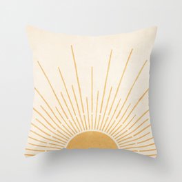 Boho Sun no. 5 Yellow Throw Pillow