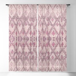 Oriental Moroccan Berber Rug Design B10 Sheer Curtain