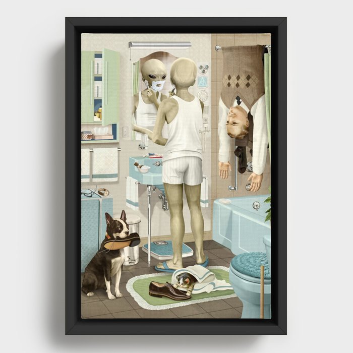 Morning Routine Framed Canvas