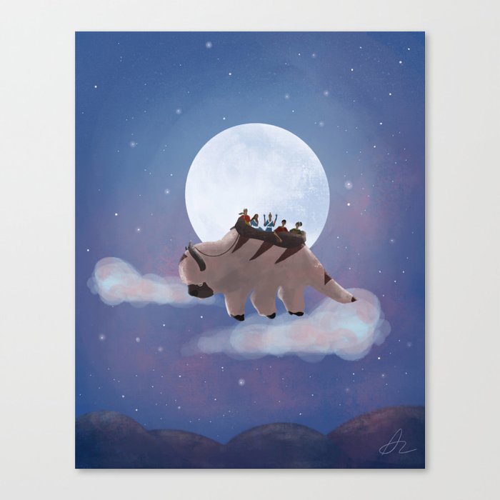 Appa: Under the Moon Canvas Print