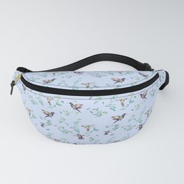  hummingbirds on celestial sky and leaves Fanny Pack