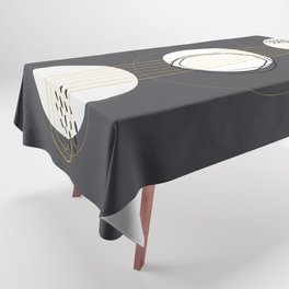 Uneven Orbit grey Tablecloth