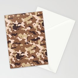 Brown Camouflage Stationery Card