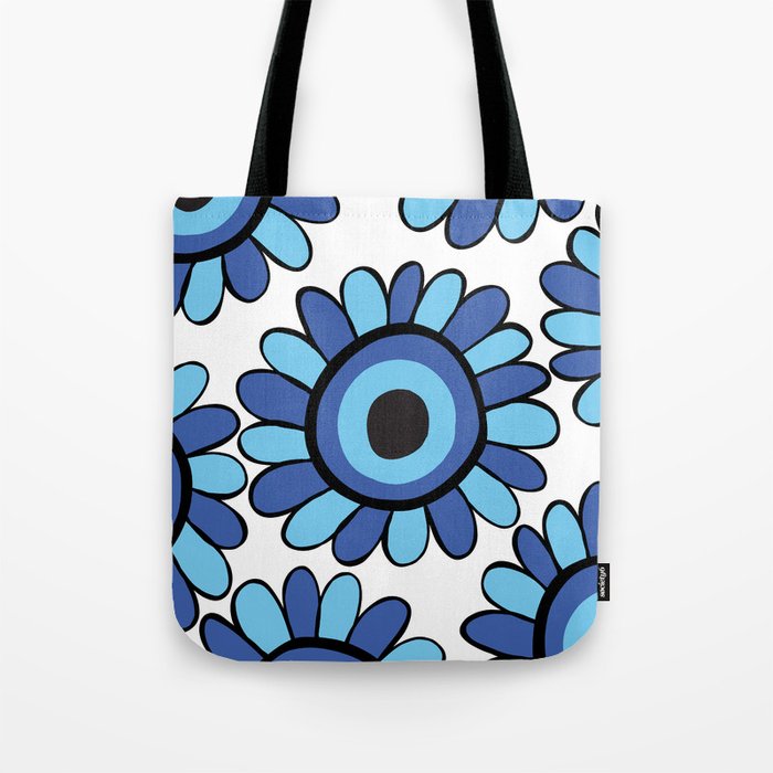 Evil Eye Sunflower Pattern #1 #wall #art #society6 Tote Bag
