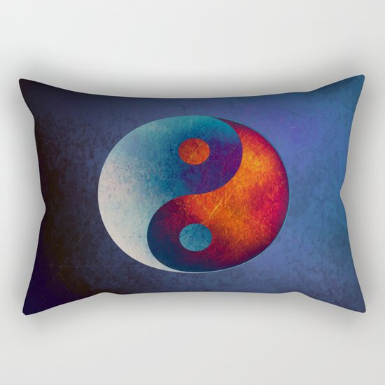 Yin Yang Symbol Rectangular Pillow