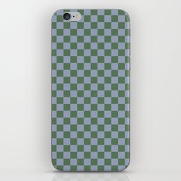 Green and Blue Checkered iPhone Skin