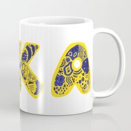 Fika Folk Style Blue and Yellow Mug
