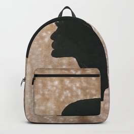 Always 2 Backpack | Twofaced, Silhouette, Bubbles, Black, Acrylic, Pattern, Head, Gold, Painting, Face 