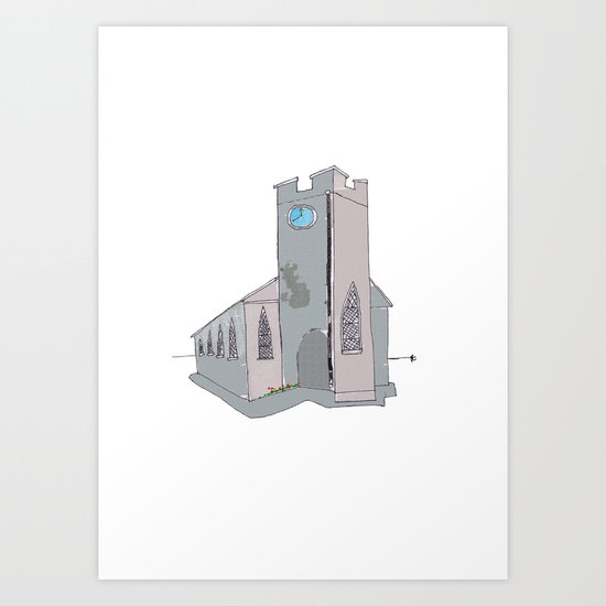 The wee church in Ardrahan. Co Galway. Art Print