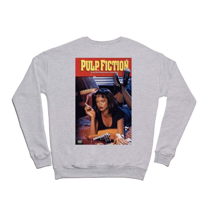 Rihanna x Pulp Fiction Crewneck Sweatshirt by noboysallwd Society6