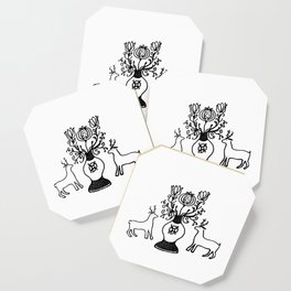 Deers and pomegranate Coaster