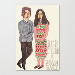 Bob Dylan & Joan Baez Canvas Print