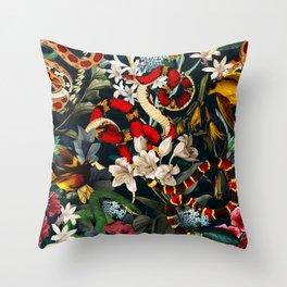 Birds and Snakes II Throw Pillow