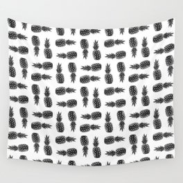 Pineapple Black/White Wall Tapestry