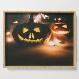 Pumpkin With Smoke Serving Tray