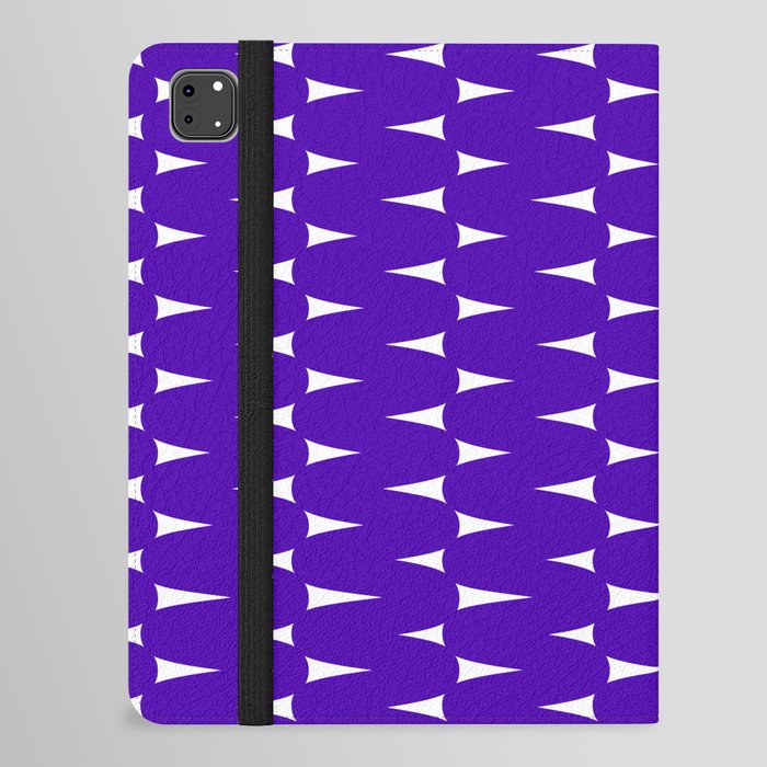 Retro Curvy Lines Pattern in Purple iPad Folio Case
