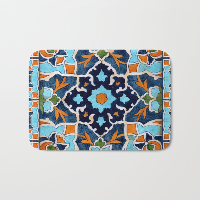 Mediterranean tile Bath Mat