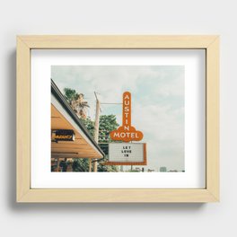 Let Love In Sign, Austin Texas Recessed Framed Print