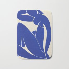 Matisse Blue Cut Outs - Blue Nude I Bath Mat | Cityscape, Vintageaesthetic, Curated, Retroposter, Tastefulnude, Vintagetravel, Affiche, Bluenude, Graphicdesign, Vintagedrawing 