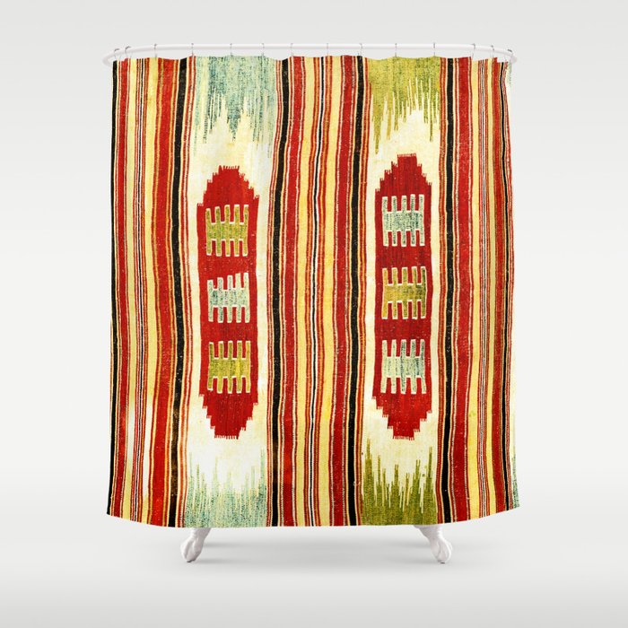 Keles Antique Bursa Turkish Kilim Print Shower Curtain By Vickybragomitchell Society6